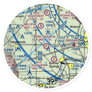 Hoelting Airport (SN22) VFR Sectional Sticker (20 mile)