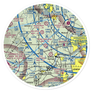 Hoelting Airport (SN22) VFR Sectional Sticker (30 mile)