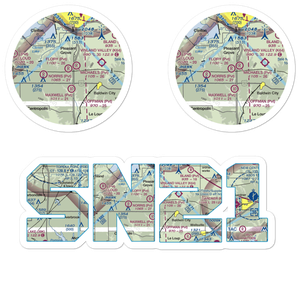 Flory /Private/ Airport (SN21) VFR Sectional Sticker Pack