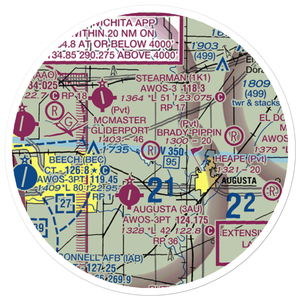 Brady-Pippin Airport (SN20) VFR Sectional Sticker (20 mile)