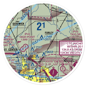 Curtis Airport (SN16) VFR Sectional Sticker (20 mile)