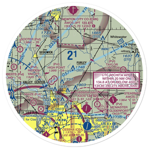 Curtis Airport (SN16) VFR Sectional Sticker (30 mile)