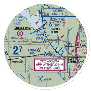 Albers Airport (SN13) VFR Sectional Sticker (20 mile)