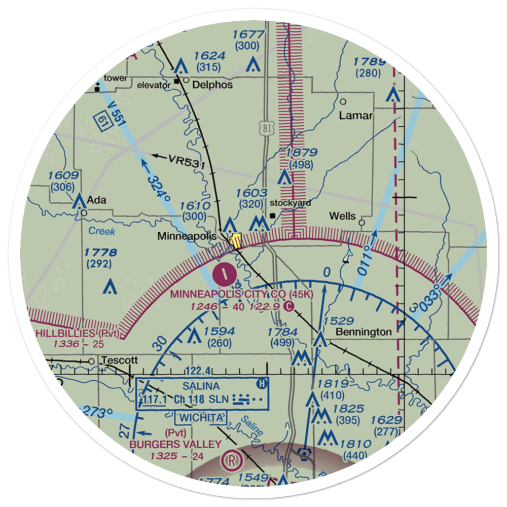 Solomon Valley Airpark (SN09) VFR Sectional Sticker (30 mile) 
