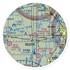 Halstead Airport (SN05) VFR Sectional Sticker (20 mile)