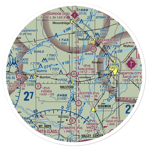 Halstead Airport (SN05) VFR Sectional Sticker (30 mile)