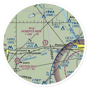 Roberts Memorial Airport (SN04) VFR Sectional Sticker (20 mile)