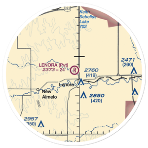 Lenora Municipal Airport (SN03) VFR Sectional Sticker (20 mile)