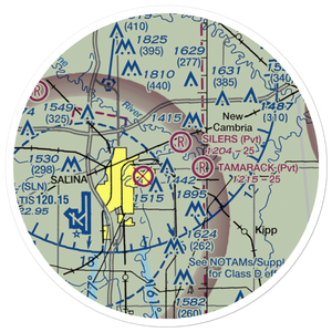 J Roesner Airport (SN00) VFR Sectional Sticker (20 mile)