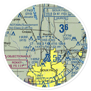Glawe's Airport (SD99) VFR Sectional Sticker (20 mile)