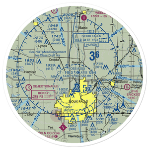 Glawe's Airport (SD99) VFR Sectional Sticker (30 mile)