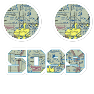 Glawe's Airport (SD99) VFR Sectional Sticker Pack