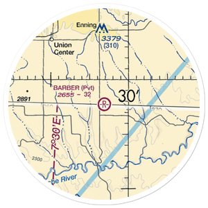 Barber Airport (SD98) VFR Sectional Sticker (20 mile)