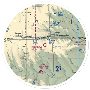 Oller Airport (SD97) VFR Sectional Sticker (30 mile)