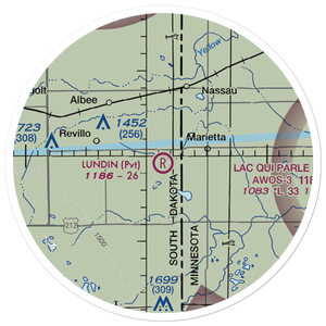 Lundin Airport (SD94) VFR Sectional Sticker (20 mile)
