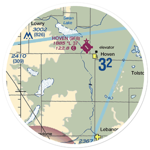 Monty Harer Airstrip (SD79) VFR Sectional Sticker (20 mile)