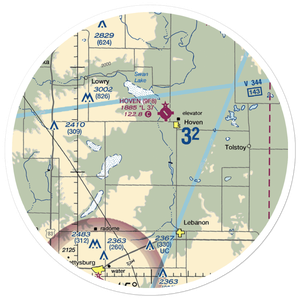 Monty Harer Airstrip (SD79) VFR Sectional Sticker (30 mile)