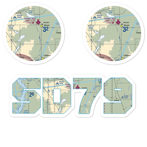 Monty Harer Airstrip (SD79) VFR Sectional Sticker Pack