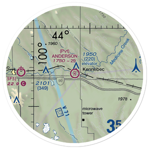 Anderson Aerial Spraying Airport (SD78) VFR Sectional Sticker (20 mile)