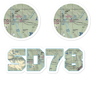 Anderson Aerial Spraying Airport (SD78) VFR Sectional Sticker Pack