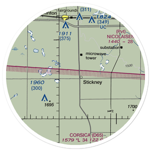 Livingston Airport (SD75) VFR Sectional Sticker (20 mile)