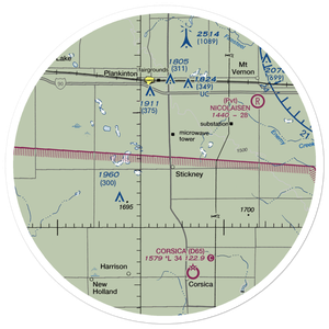 Livingston Airport (SD75) VFR Sectional Sticker (30 mile)