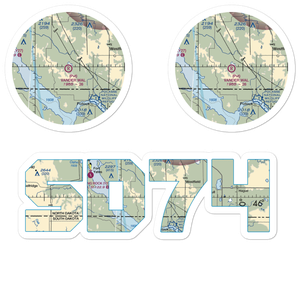 Vander Wal Private Airport (SD74) VFR Sectional Sticker Pack