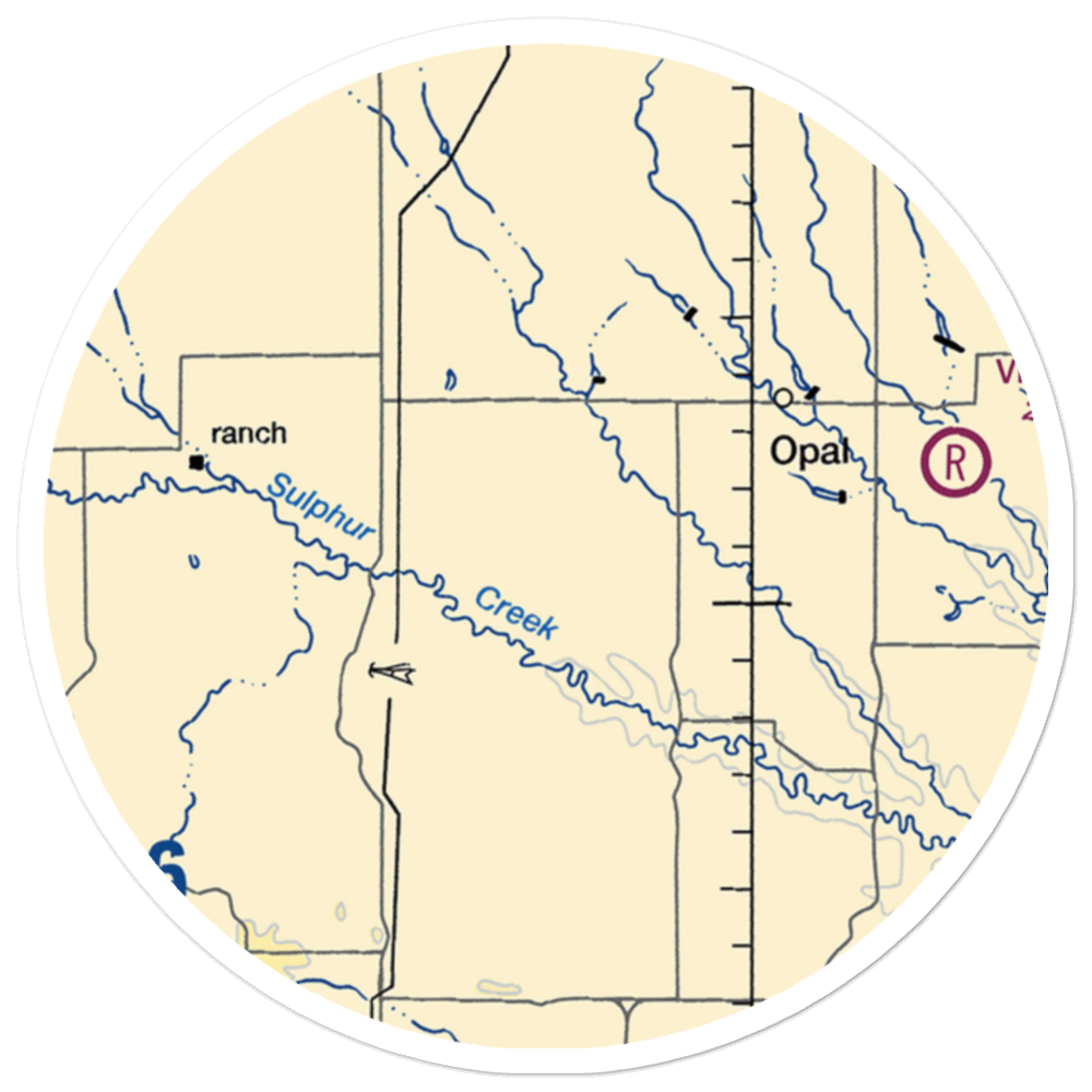 Vig Ranch Airfield (SD72) VFR Sectional Sticker (20 mile) 