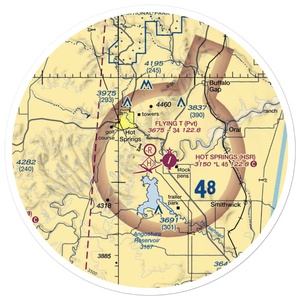 Flying T Airport (SD68) VFR Sectional Sticker (30 mile)