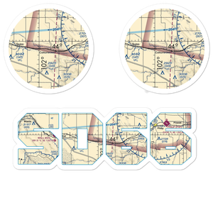Cooks Airport (SD66) VFR Sectional Sticker Pack