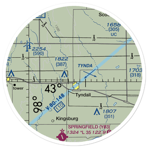 Plihal Farms Airport (SD61) VFR Sectional Sticker (20 mile)