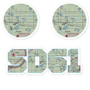 Plihal Farms Airport (SD61) VFR Sectional Sticker Pack