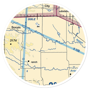 Ike John Private Airport (SD60) VFR Sectional Sticker (20 mile)