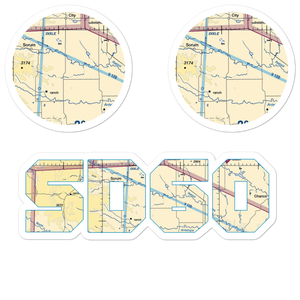 Ike John Private Airport (SD60) VFR Sectional Sticker Pack