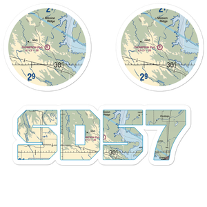 W L Thompson Airport (SD57) VFR Sectional Sticker Pack