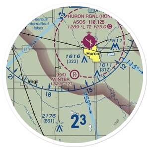 Winter Airfield (SD55) VFR Sectional Sticker (20 mile)