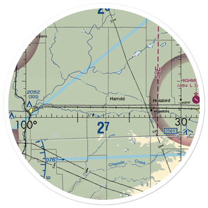 Harrold Municipal Airport (SD50) VFR Sectional Sticker (30 mile)