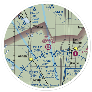 Jensen Airport (SD46) VFR Sectional Sticker (20 mile)