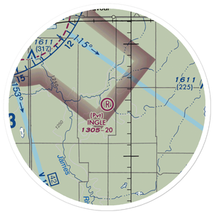 Ingle Airport (SD43) VFR Sectional Sticker (20 mile)