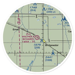 Waltner & Richards Airport (SD42) VFR Sectional Sticker (20 mile)