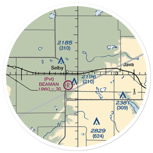 Fiedler Airport (SD37) VFR Sectional Sticker (20 mile)