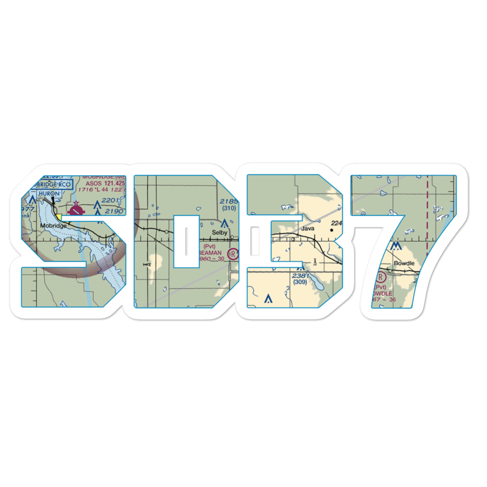 Fiedler Airport (SD37) VFR Sectional Sticker 