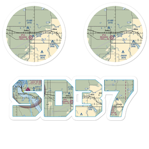 Fiedler Airport (SD37) VFR Sectional Sticker Pack