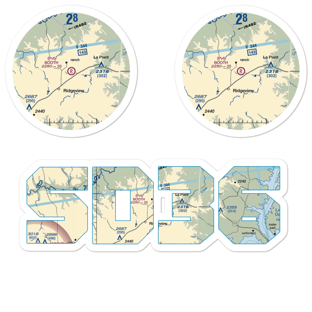 Booth Ranch Airport (SD36) VFR Sectional Sticker Pack 