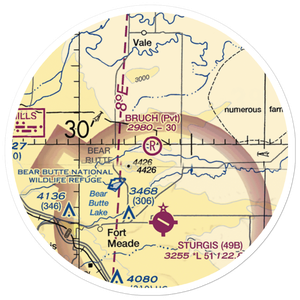 Bruch Airfield (SD35) VFR Sectional Sticker (20 mile)