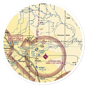Bruch Airfield (SD35) VFR Sectional Sticker (30 mile)