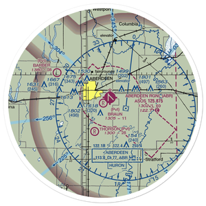 Braun Airport (SD32) VFR Sectional Sticker (30 mile)