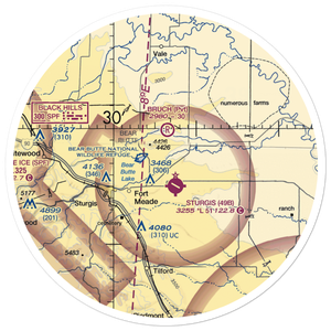 Bruch Ranch Airport (SD24) VFR Sectional Sticker (30 mile)