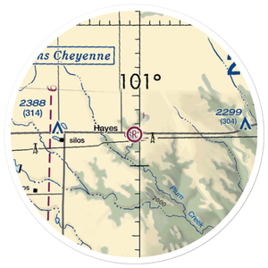 Hayes Emergency Airstrip (SD21) VFR Sectional Sticker (20 mile)