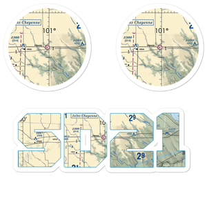 Hayes Emergency Airstrip (SD21) VFR Sectional Sticker Pack